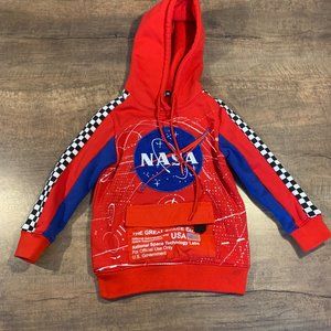 Hudson Outerwear Size XS Pullover Hoodie Red NASA Embroidered